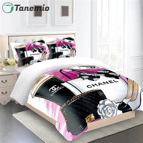 chanel duvet cover ebay|Chanel logo comforter set.